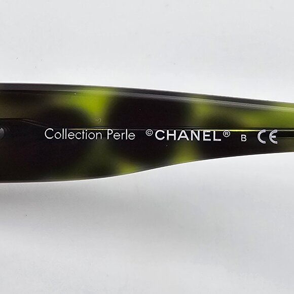 Chanel 3155-H C.1092 Collection Perle Green Eyeglasses Frame w/ Case Italy 51mm - Picture 9 of 15